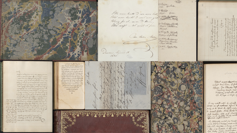 Album de la baronne de Walouïeff, 1601-1800, Ms.3.677 ; Mélanges d’alchimie, complilé par l’Abbé Boucaud, 1653-1658, Ms.0.431 ; Faune du Ban de la Roche, 1601-1700, Ms.0.854 ; Le reveille-matin des François et de leur voisins, 1574, R.102.811.