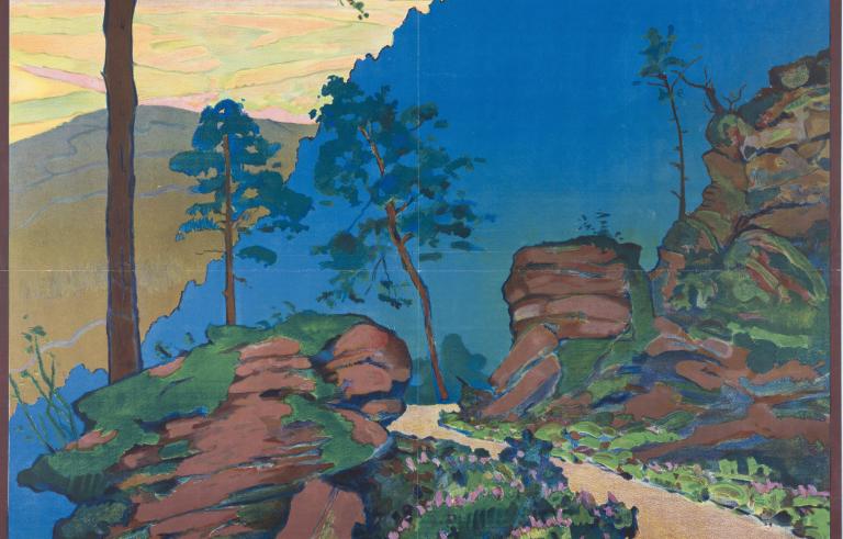 Détail de l’affiche globale montrant un paysage vosgien 