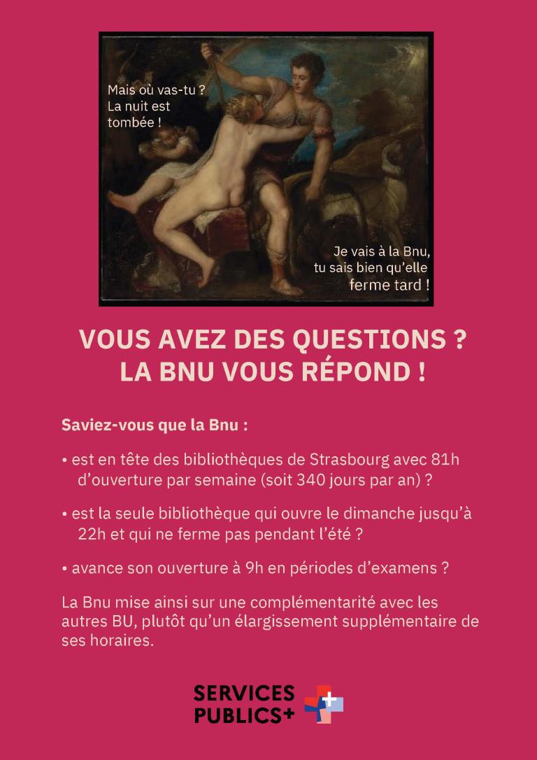 Affiche Vous avez des questions - Horaires